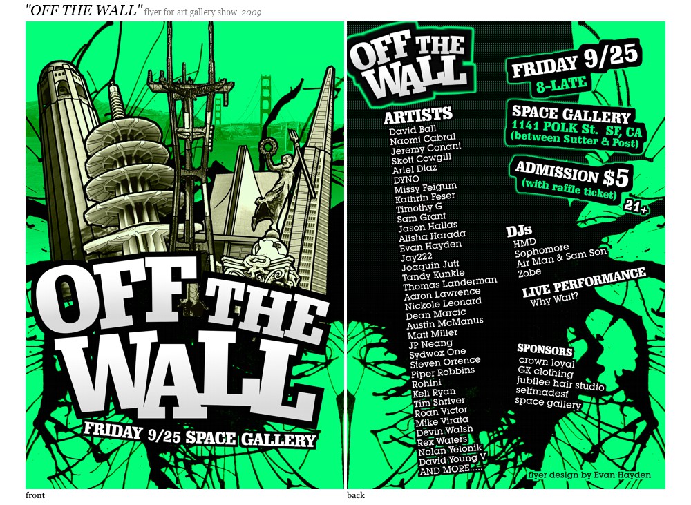 Off the Wall art show flyer