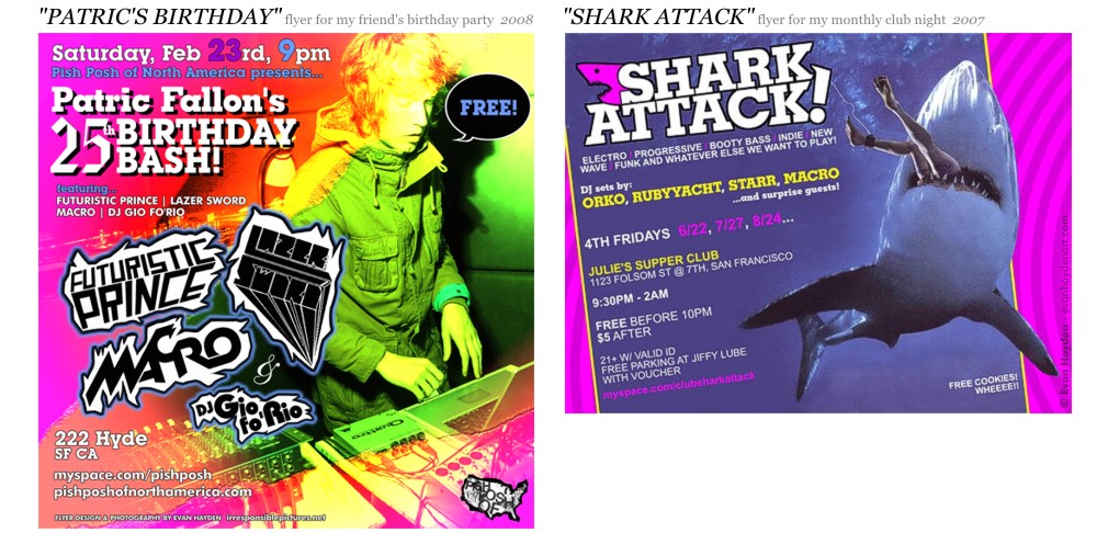 Patric's Birthday Bash flyer / Shark Attack flyer